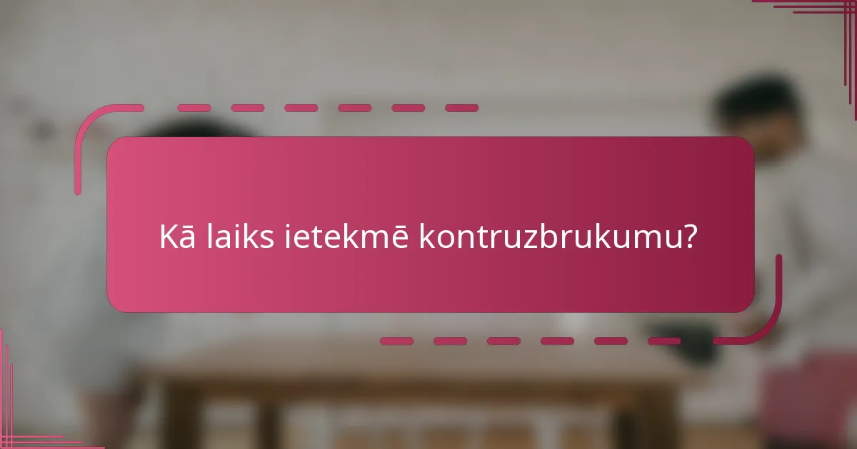 Kā laiks ietekmē kontruzbrukumu?