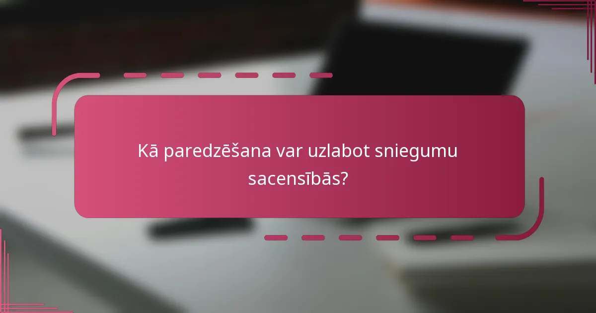 Kā paredzēšana var uzlabot sniegumu sacensībās?