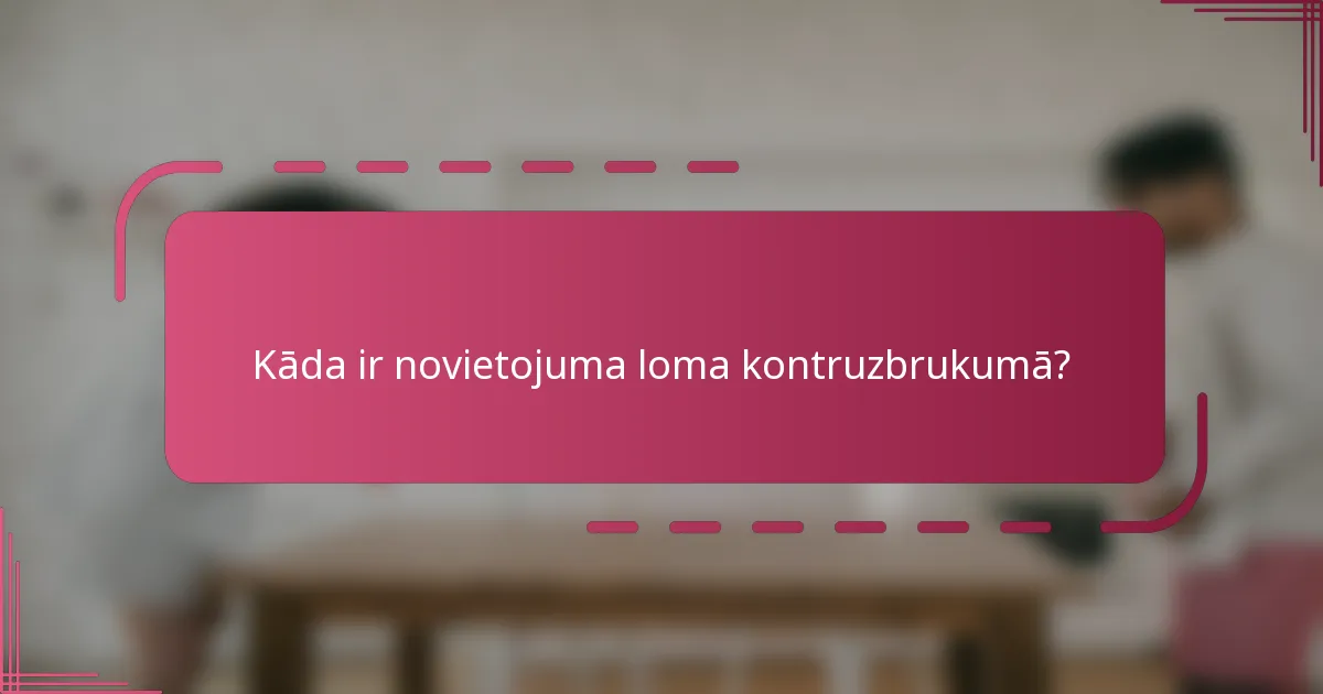 Kāda ir novietojuma loma kontruzbrukumā?